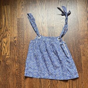 Jacadi Blue Floral Tie-Strap Summer Top